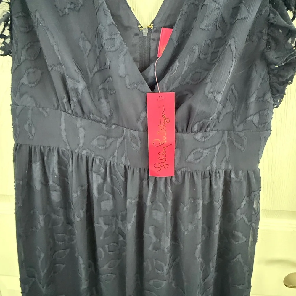 Lilly Pulitzer Navy Blue Maxi Dress size 8 - Picture 5 of 9